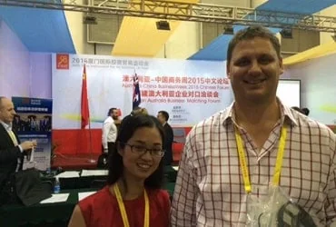 At a China-Australia business matching forum during CIFIT in Xiamen